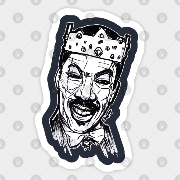 Prince Akeem Coming to America Tee Sticker by sketchnkustom